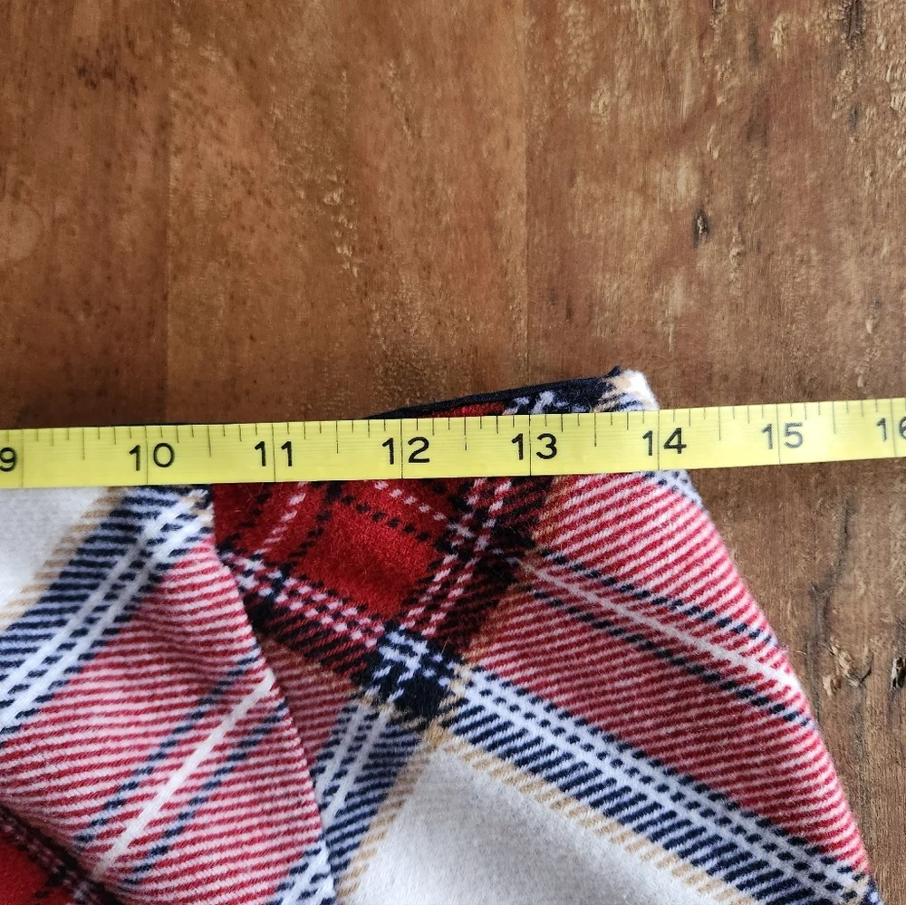 Abercrombie & Fitch Red and White Plaid Mini Skirt M